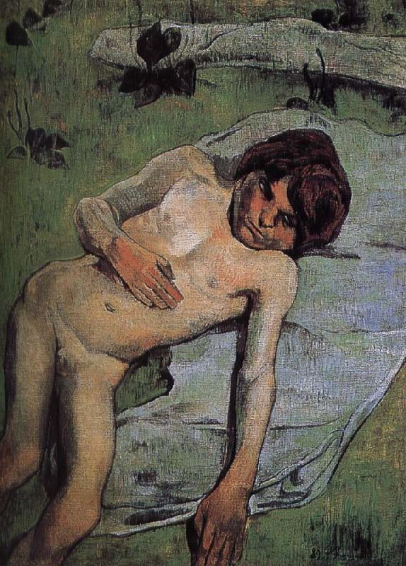 Paul Gauguin Brittany nude juvenile France oil painting art